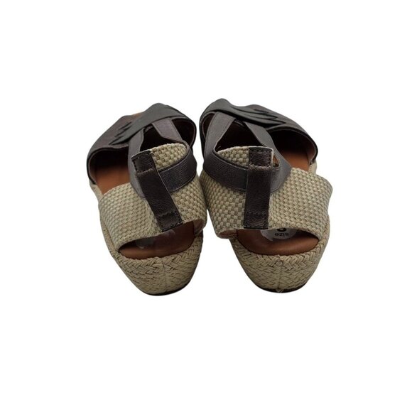 Women's - Gentle Souls by Kenneth Cole Lena Wedge Leather Sandals, Size 8 - Picture 4 of 10